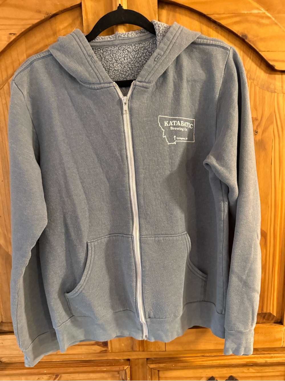 Yellowstoners! Women's Slate Blue Katabatic Full Zip Hoodie